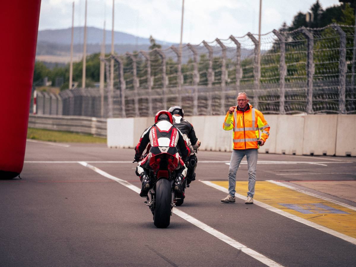 Safety Zone Mapping visualization showing dynamic risk corridors at MotoGP circuit